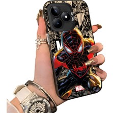 HONTINGA Realme C53 ile Uyumlu Kılıf Silikon Kenar Sert Arka Kamera Koruyucu Basitlik Anti Düşme Kamera Korumalı Spiderman Desen Couple Telefon Kılıfı Kadın ve Erkek Için Uygundur K1-1900