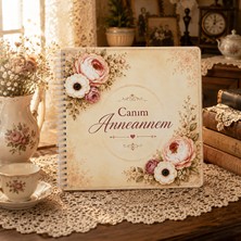 Scrap Kulübü Canım Anneannem Anı ve Fotoğraf Albümü – Anneanneye Özel Hediye – 20X20 cm Spiralli – 50 Sayfa