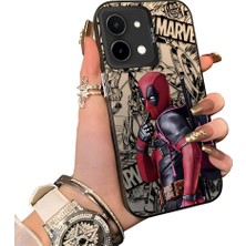 HONTINGA Vivo Y28 ile Uyumlu Kılıf Silikon Kenar Sert Arka Kamera Koruyucu Basitlik Anti Düşme Kamera Korumalı Spiderman Desen Couple Telefon Kılıfı Kadın ve Erkek Için Uygundur K1-1902