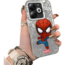 HONTINGA Tecno Spark 20 ile Uyumlu Kılıf Silikon Kenar Sert Arka Kamera Koruyucu Basitlik Anti Düşme Kamera Korumalı Spider Man Desen Couple Telefon Kılıfı Kadın ve Erkek Için Uygundur K1-1901