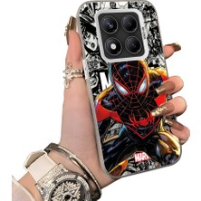 HONTINGA Xiaomi Redmi Note 14 Pro ile Uyumlu Kılıf Silikon Kenar Sert Arka Kamera Koruyucu Basitlik Anti Düşme Kamera Korumalı Spiderman Desen Couple Telefon Kılıfı Kadın ve Erkek Için Uygundur K1-1900