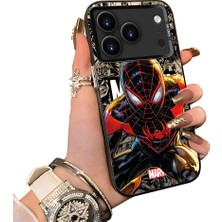 HONTINGA iPhone 18 Pro Max ile Uyumlu Kılıf Silikon Kenar Sert Arka Kamera Koruyucu Basitlik Anti Düşme Kamera Korumalı Spiderman Desen Couple Telefon Kılıfı Kadın ve Erkek Için Uygundur K1-1900