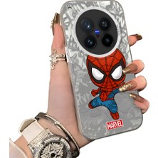 HONTINGA Vivo X300 Pro ile Uyumlu Kılıf Silikon Kenar Sert Arka Kamera Koruyucu Basitlik Anti Düşme Kamera Korumalı Spider Man Desen Couple Telefon Kılıfı Kadın ve Erkek Için Uygundur K1-1901