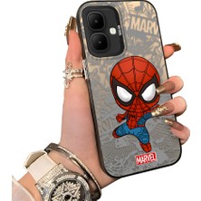 HONTINGA Infinix Smart 10 ile Uyumlu Kılıf Silikon Kenar Sert Arka Kamera Koruyucu Basitlik Anti Düşme Kamera Korumalı Spider Man Desen Couple Telefon Kılıfı Kadın ve Erkek Için Uygundur K1-1901