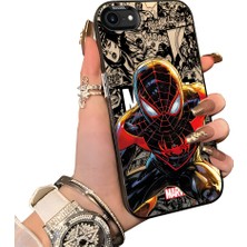 HONTINGA iPhone Se 2020 ile Uyumlu Kılıf Silikon Kenar Sert Arka Kamera Koruyucu Basitlik Anti Düşme Kamera Korumalı Spiderman Desen Couple Telefon Kılıfı Kadın ve Erkek Için Uygundur K1-1900