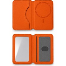 Alstrap IPhone 12 13 14 15 16 17 Pro Pro Max Uyumlu Magsafe Aynalı Suni Deri Kartlık 5-6 Kart Kapasiteli Standlı