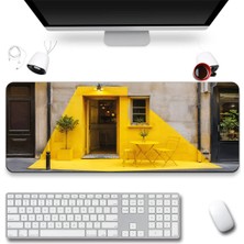 Sonictouch Klavye Mousepad 40X90CM Dikişsiz Pürüzsüz Sıvı Geçirmez Kaymaz Taban Sarı Durak