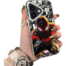 HONTINGA iPhone 17 ile Uyumlu Kılıf Silikon Kenar Sert Arka Kamera Koruyucu Basitlik Anti Düşme Kamera Korumalı Spiderman Desen Couple Telefon Kılıfı Kadın ve Erkek Için Uygundur K1-1900