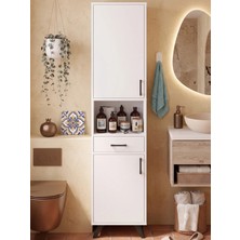 Bayold Mobilya Loft Banyo Mutfak Kileri Çok Amaçlı Dolap Beyaz 1107