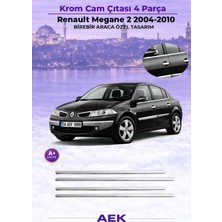 AEK Modern Renault Megane 2 Cam Çıtası 2004-2010 Sd Paslanmaz Çelik