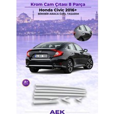 AEK Modern Honda Civic Cam Çıtası 2016- Paslanmaz Çelik