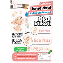 Msticker 190 Adet Kişiye Özel Okul Etiketi Isimli Kalem Defter Suluk Etiket Suya Dayanıklı Etiket Tavşan Tema