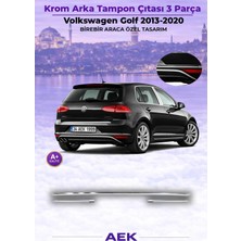 AEK Modern Vw Golf 7 Arka Tampon Çıtası 2013-2020 Paslanmaz Çelik
