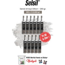 Selsil Genel Amaçlı Silikon 11 Al 9 Öde 280 gr ve Rosie Pamuk