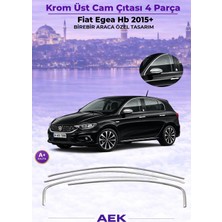 AEK Modern Fiat Egea Üst Cam Çerçevesi 2015- Hb/sd Cross Paslanmaz Çelik