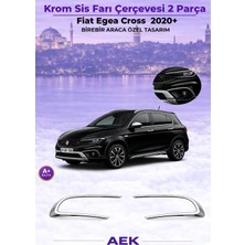 AEK Modern Fiat Egea Cross Sis Far Çerçevesi Paslanmaz Çelik 2020-