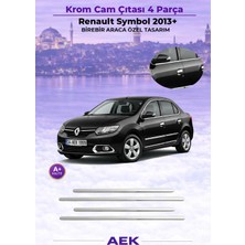 AEK Modern Renault Symbol Cam Çıtası 2013- Paslanmaz Çelik