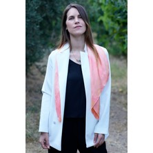 Defne Apollon İpekçilik %100 Ipek Batik Eşarp Somon - Pudra