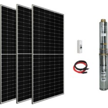 Entech Enerji 72 V Volt 1.5 Hp 1.1 Kw 1100 W Watt Dc Kademeli Dalgıç Solar Pompa 1650 Watt Güneş Paneli Solar Sulama Paket Siste