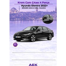 AEK Modern Hyundai Elantra 2021 Cam Çıtası Paslanmaz Çelik