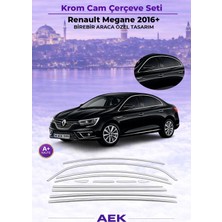 AEK Modern Renault Megane 4 Cam Çerçevesi 2016- Paslanmaz Çelik