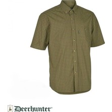 T. Deerhunter Nıkhıl Yeşil-Kare Kısa Kol Gömlek 43/44