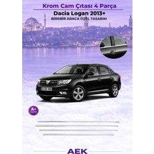 AEK Modern Dacia Logan Cam Çıtası 2013-2017 Paslanmaz Çelik