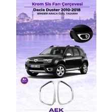 AEK Modern Dacia Duster Sis Farı Cercevesi 2010-2018 Paslanmaz Çelik