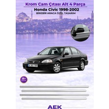 AEK Modern Honda Civic Cam Çıtası 1998-2002 Paslanmaz Çelik
