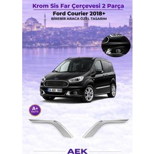 AEK Modern Ford Courier Sis Far Çerçevesi 2018- Paslanmaz Çelik
