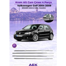 AEK Modern Vw Golf 5 Cam Çıtası 2004-2009 Paslanmaz Çelik