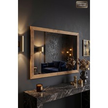 Montesev Antik Ahşap Yatay Dekoratif Ayna Dresuar Boy Koridor Konsol Aynası Banyo Oda Lavabo Wc Mutfak Makyaj Aynası (76X54 Cm)