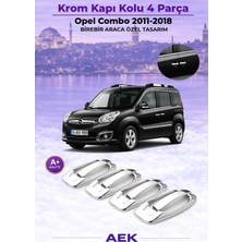 AEK Modern Opel Combo Kapı Kolu + Çerçeve 2011-2018 Paslanmaz Çelik