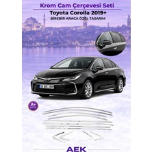 AEK Modern Toyota Corolla Cam Çerçevesi 2019- Paslanmaz Çelik