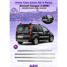 AEK Modern Renault Kangoo 2 Cam Çıtası 2008- Paslanmaz Çelik