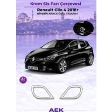 AEK Modern Renault Clio 4 Sis Far Çerçevesi 2018 Paslanmaz Çelik
