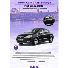 AEK Modern Fiat Linea Cam Çıtası 2007- Paslanmaz Çelik