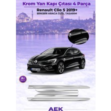 AEK Modern Renault Clio 5 Yan Kapı Çıtası 2019- Paslanmaz Çelik