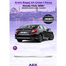 AEK Modern Honda Civic Bagaj Alt Çıtası 2016- Paslanmaz Çelik