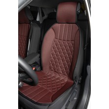 Startcar Volvo V40 Oto Koltuk Minderi Ön 2'li Set Bordo Siyah Fitil Elegance Serisi Scr