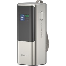 Havit PB38 20.000MAH 148W Pd Hızlı Şarj Cihazı Powerbank – Akıllı Dijital Ekranlı ve Dahili Usb-C Kablolu
