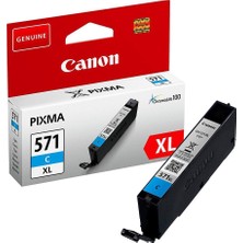 Canon CLI-571XL C Cyan Mavi Yüksek Kapasiteli Mürekkep Kartuş TS5050-9050