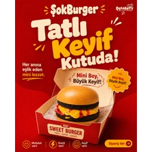 Delighty Şokburger Mini Burger Kek 26 G – Çikolata Aromalı, Vanilya Kremalı ve Çilek Soslu Tatlı Atıştırmalık X3 Adet
