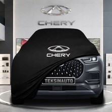 Chery Tiggo 8 (2023-) Siyah Kumaş Oto Branda Araca Özel Penye Araba Brandası Araç Örtüsü