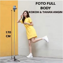 Empressco Siyah Kablosuz Kumandalı Telefon Selfie Çubuğu Monopod Ayaklı Tripod Bluetooth 170 cm