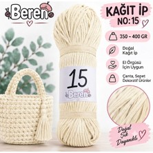 Beren Kağıt Ip No: 15 – 350-400 gr - Yumuşak - Çanta Örgü Ipi - Şapka, Cüzdan, Runner Dekorasyon ve El Örgüsü Ipi