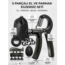 5’i 1 Arada Profesyonel El ve Parmak Güçlendirme Seti – 5-60 kg Ayarlanabilir El Yayı, Bilek Egzersiz ve Stres Aletleri