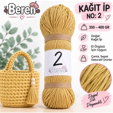 Beren Kağıt Ip No: 2 – 350-400 gr - Yumuşak - Çanta Örgü Ipi - Şapka, Cüzdan, Runner Dekorasyon ve El Örgüsü Ipi