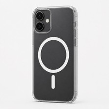 Mi7a Kristal Sararmaz Şeffaf Manyetik Halkalı iPhone 11 Uyumlu Telefon Kılıfı