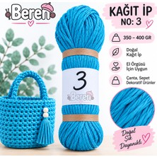 Beren Kağıt Ip No: 3 – 350-400 gr - Yumuşak - Çanta Örgü Ipi - Şapka, Cüzdan, Runner Dekorasyon ve El Örgüsü Ipi
